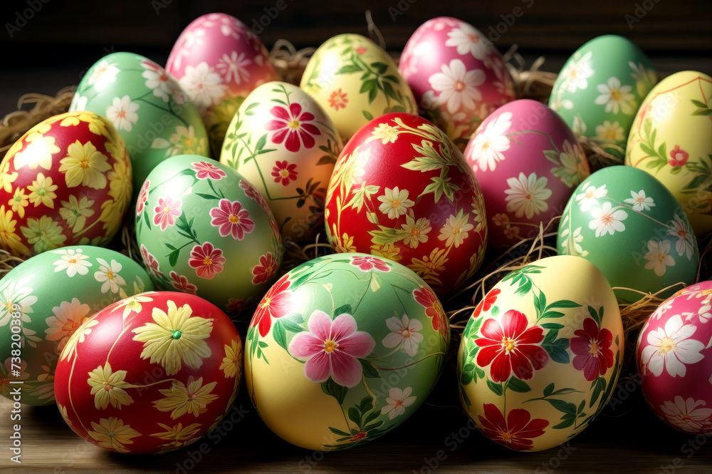 Colorful collection of easter eggs collection. Colorful collection of easter eggs collection.