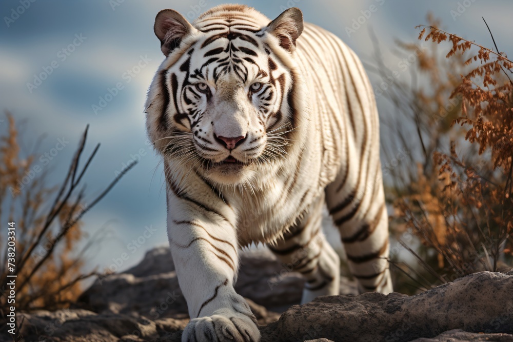 Naklejka premium White tiger