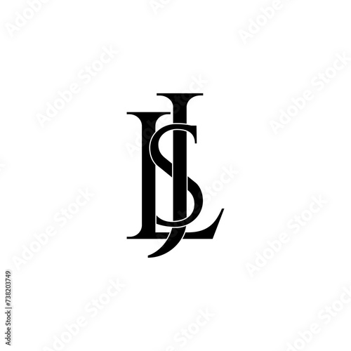 jls lettering initial monogram logo design photo