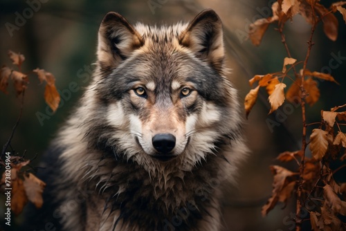 Closeup of a wolf in wildlife © Tarun