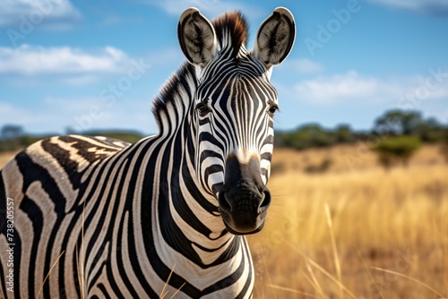 Zebra in a jungle