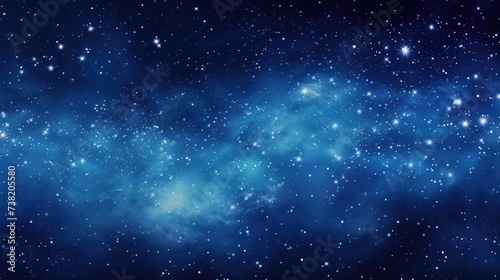 The background of the starry sky is in Indigo color.