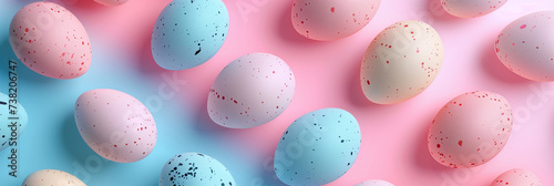 Wallpaper Mural Pastel Easter Eggs with Speckles on Gradient Background Torontodigital.ca