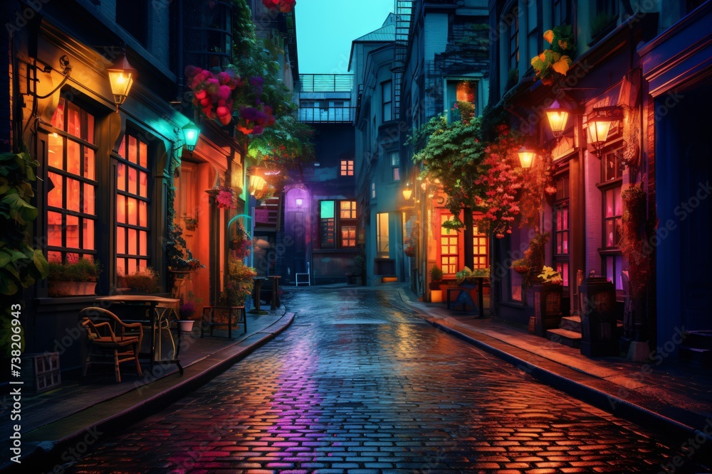 Fototapeta premium street at night