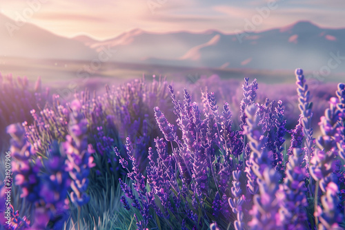 lavender field at sunset