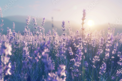 lavender field at sunset