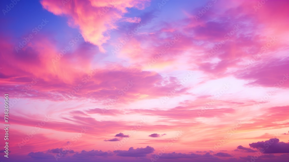 gradient pink blue sky sunset cloudscape