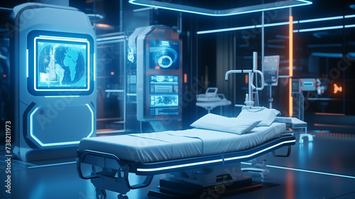 High-Tech Surgery Room with Top-Notch Equipment for Modern Medicine