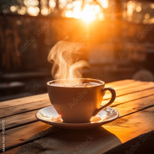 A Cup of Coffee in the Morning