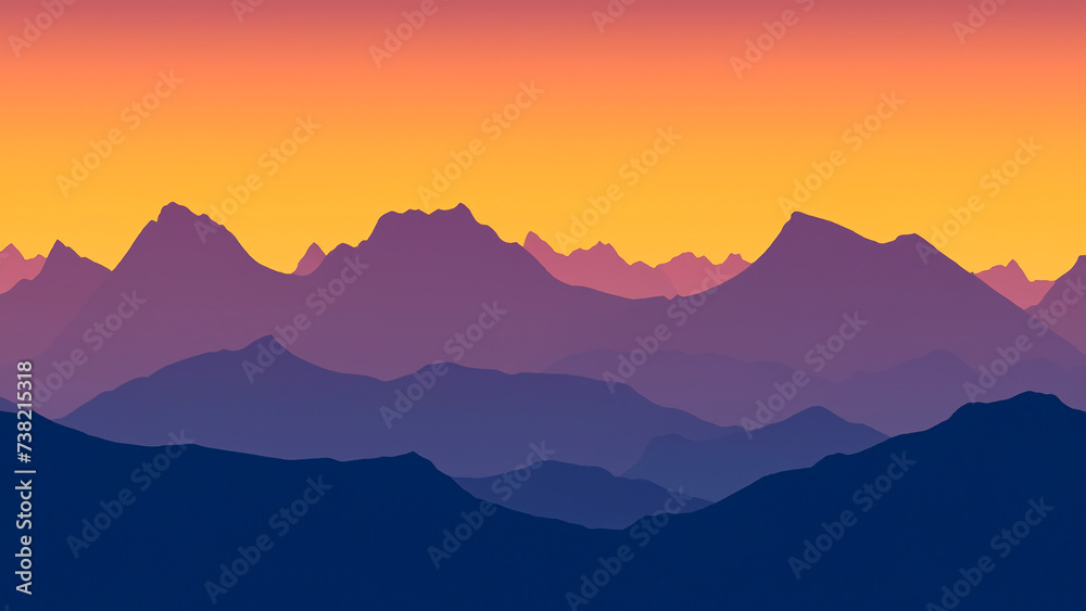 sunrise in the mountains