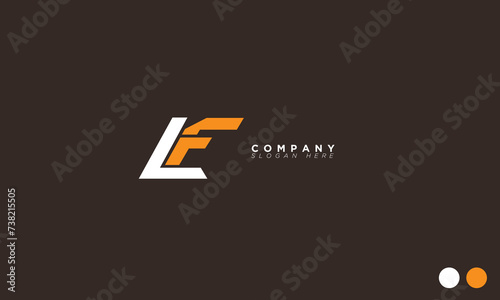  LF Alphabet letters Initials Monogram logo FL, L and F