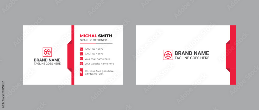 vector business card design template and modern visiting card design.