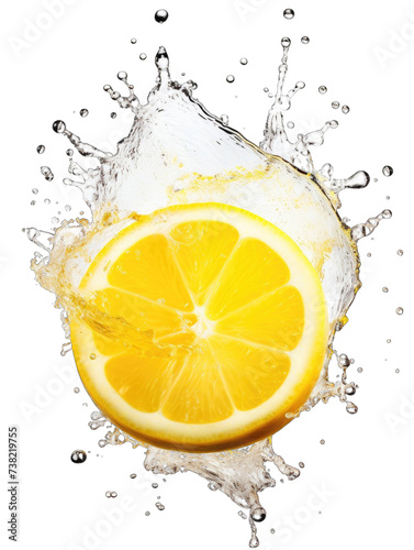 a fresh lemon slice png / transparent