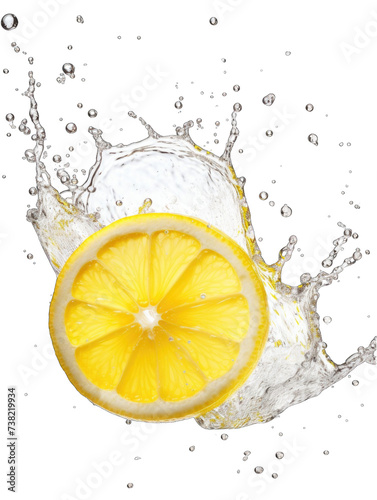 a fresh lemon slice png / transparent