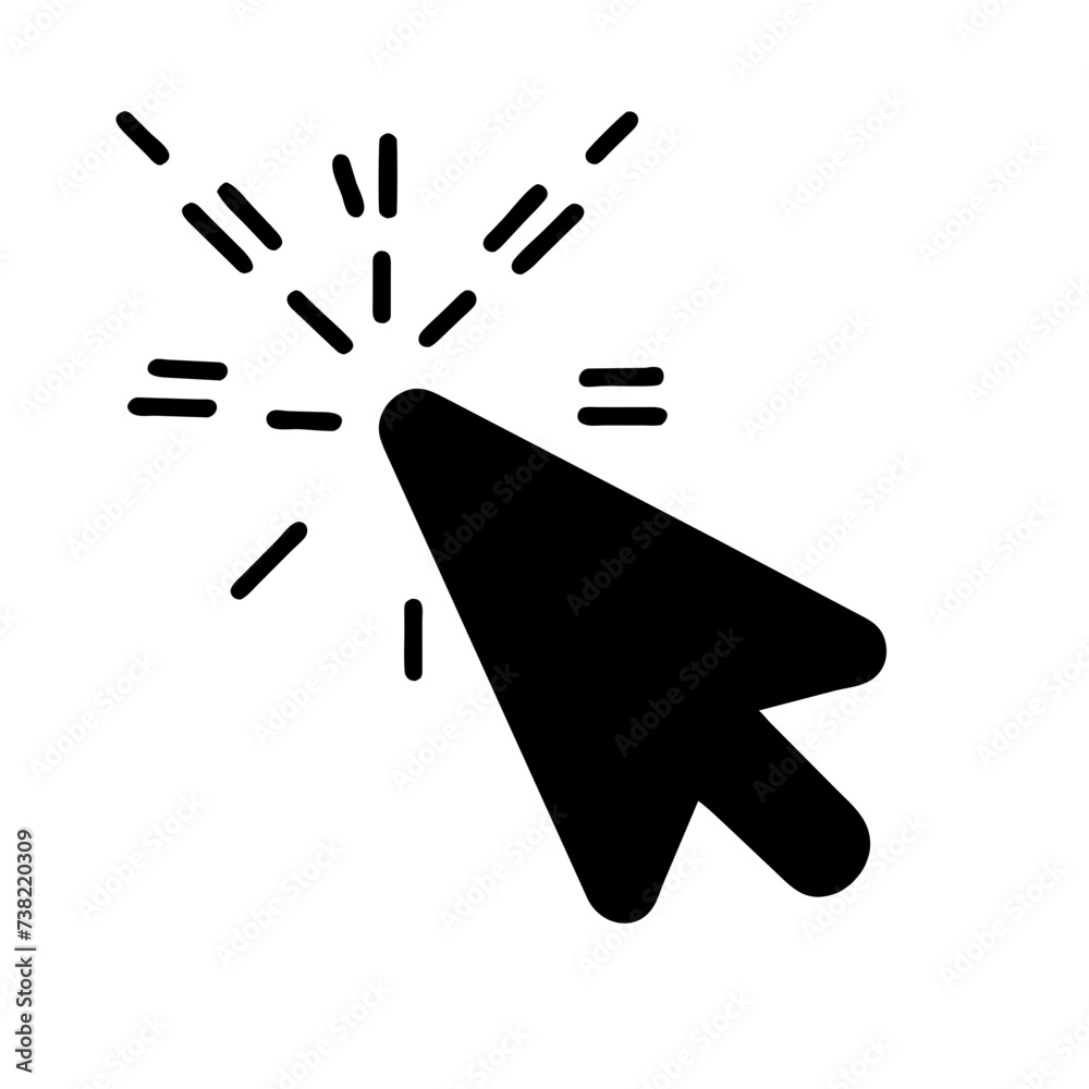 Computer mouse click cursor arrow icon, loading icon. Cursor icon. Vector illustration. Mouse click cursor. Computer mouse click cursor arrow icon, loading icon. Cursor icon. Vector illustration. Mouse click cursor.