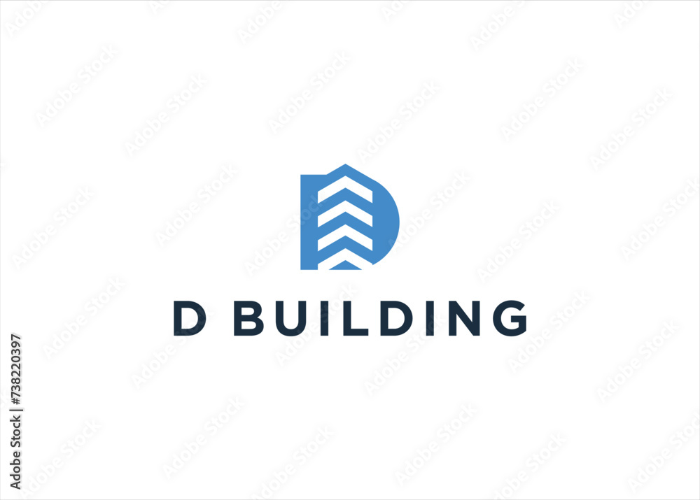 Initial Letter D with Home Building logo design vector illustration Initial Letter D with Home Building logo design vector illustration