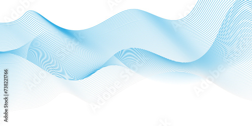 Abstract blue blend digital wave lines and technology background. Minimal carve wavy white and blue flowing wave lines and glowing moving lines. Futuristic technology and sound wave lines background.