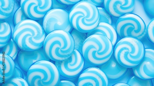 Background made of lollipops in Arctic Blue color.