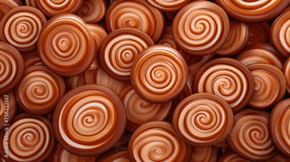 Background made of lollipops in Brown color. Background made of lollipops in Brown color.