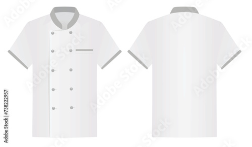 White chef uniform. vector illustration