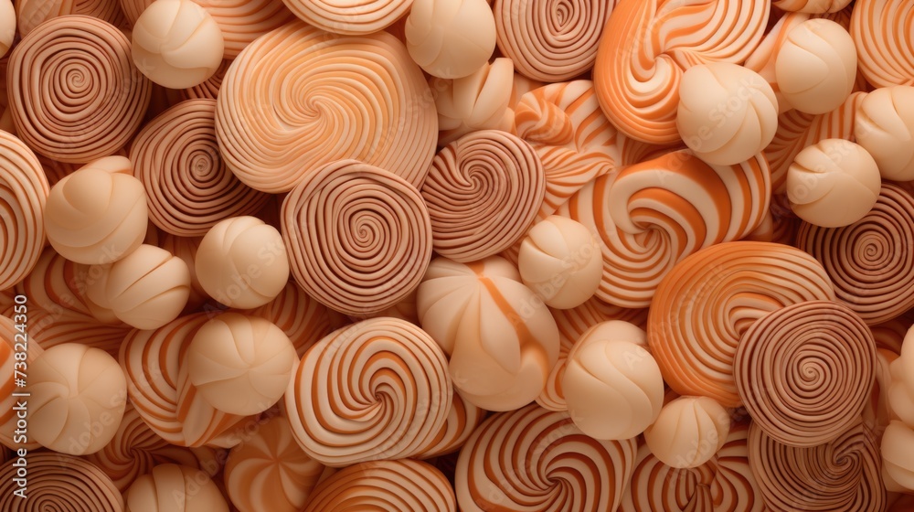Background made of lollipops in Tan color. Background made of lollipops in Tan color.
