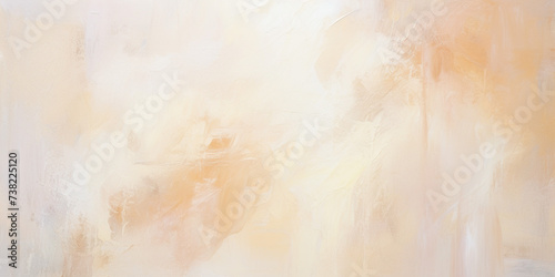 Abstract pale, creamy, pastel, soft, sepia brown and orange color contemporary oil paint brushstrokes texture pattern painting wallpaper background, art painting. Artistic backdrop photo