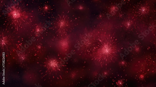 Background of fireworks in Maroon color.