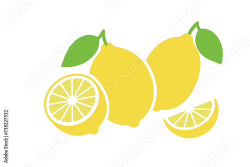 Fresh brazilian lemon icon vector illustrations