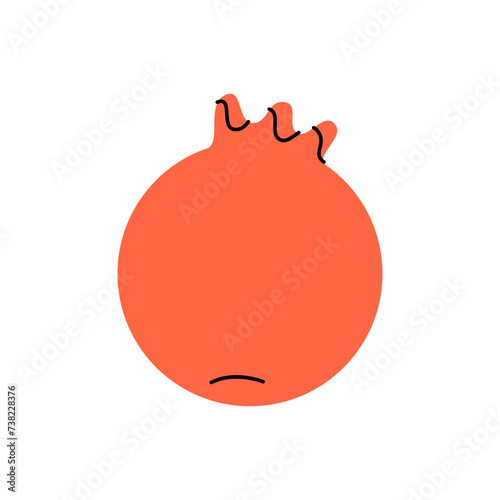 Pomegranate. Pomegranate fruit. Vector illustration.