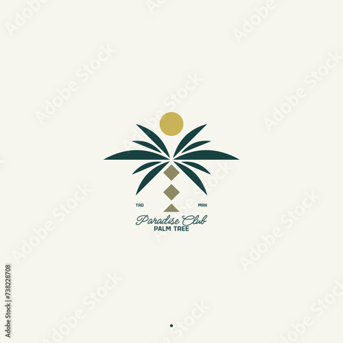 Palm logo for your design. Palm trees. Palm vector illustration. Nature Icon Sign.