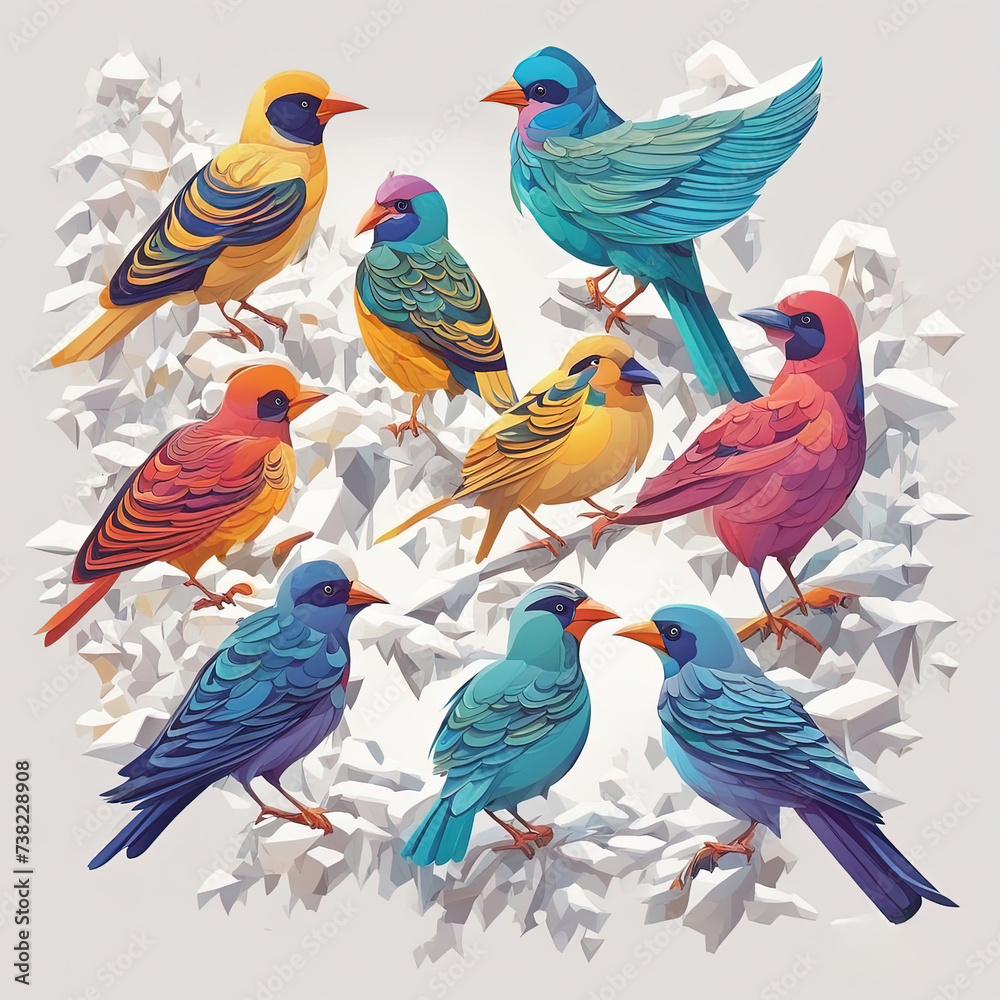 seamless pattern with birds
