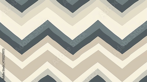 A sophisticated and modern Chevron zigzag pattern, perfect for contemporary and chic backgrounds. Soft, neutral colors add a touch of elegance to any design project. photo