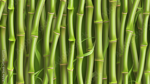 A tranquil and serene seamless pattern featuring delicate bamboo stalks  evoking a peaceful and Zen-like ambiance. Perfect for creating a soothing atmosphere in any design project.