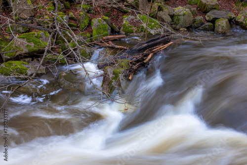 Reißender Fluss im Harz. Die Bode bei Tahle. photo