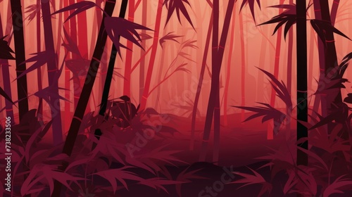  Background with bamboo forest in Grapevine color. photo