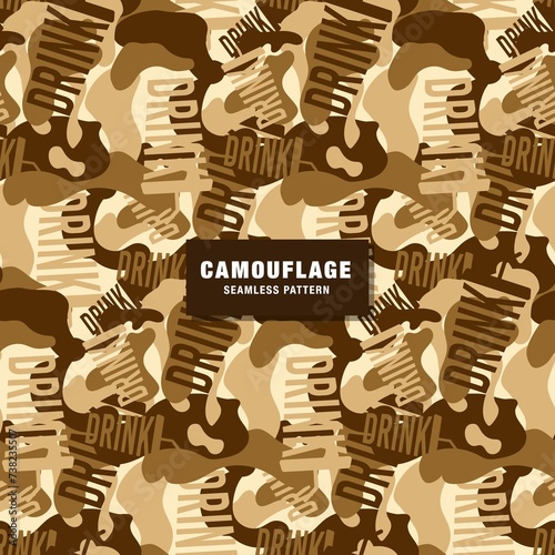 Typography Camouflage Seamless Pattern 3