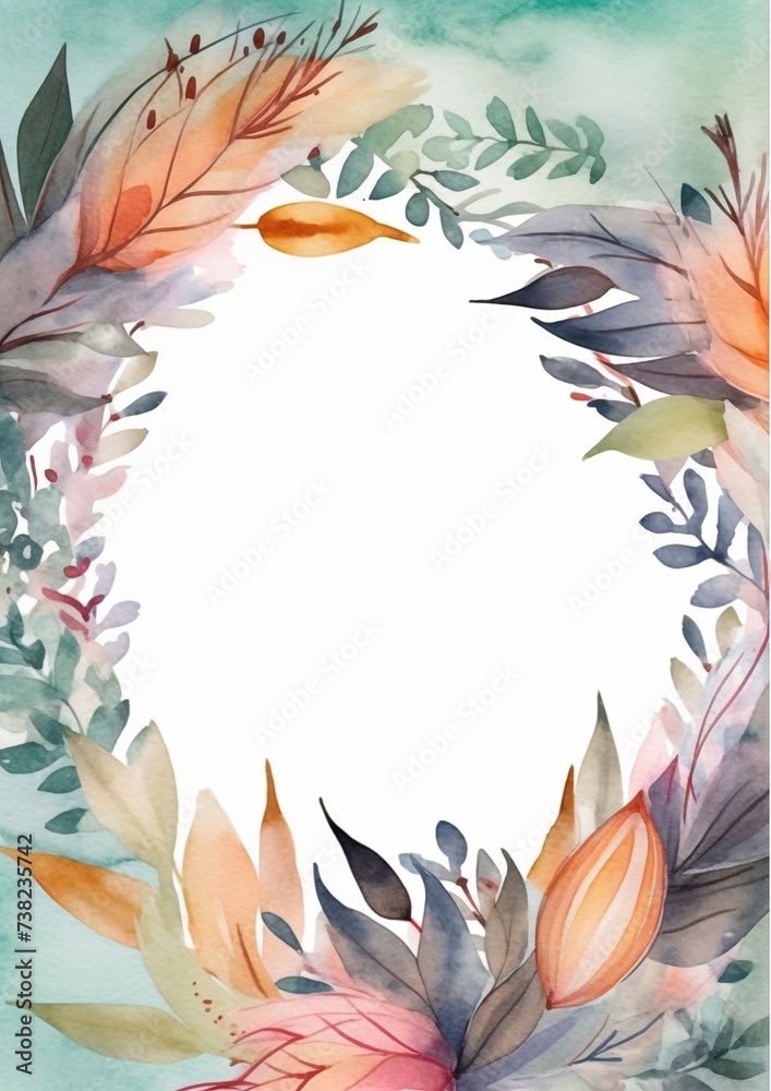 watercolor frame of flowers watercolor frame of flowers