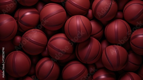 Background with basketballs in Maroon color © Various Backgrounds