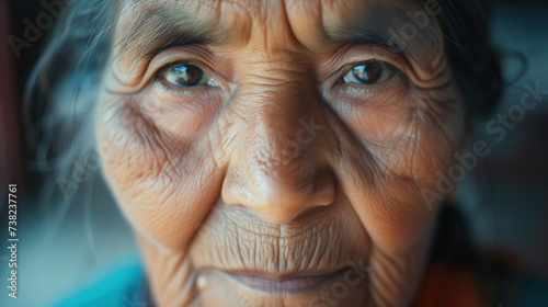 Close up portrait of old woman 