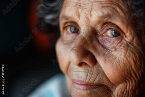 Close up portrait of old woman 