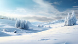 Sublime Winter Solstice: A Breathtaking Panorama of a Frozen Landscape Immersed in Mystic Stillness