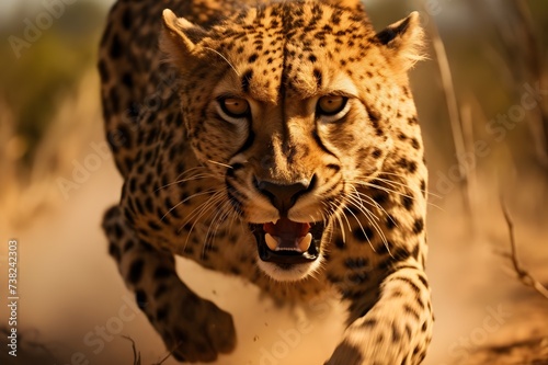 Wild Wonder A Close-Up of the Cheetah Sprinting © Harmony