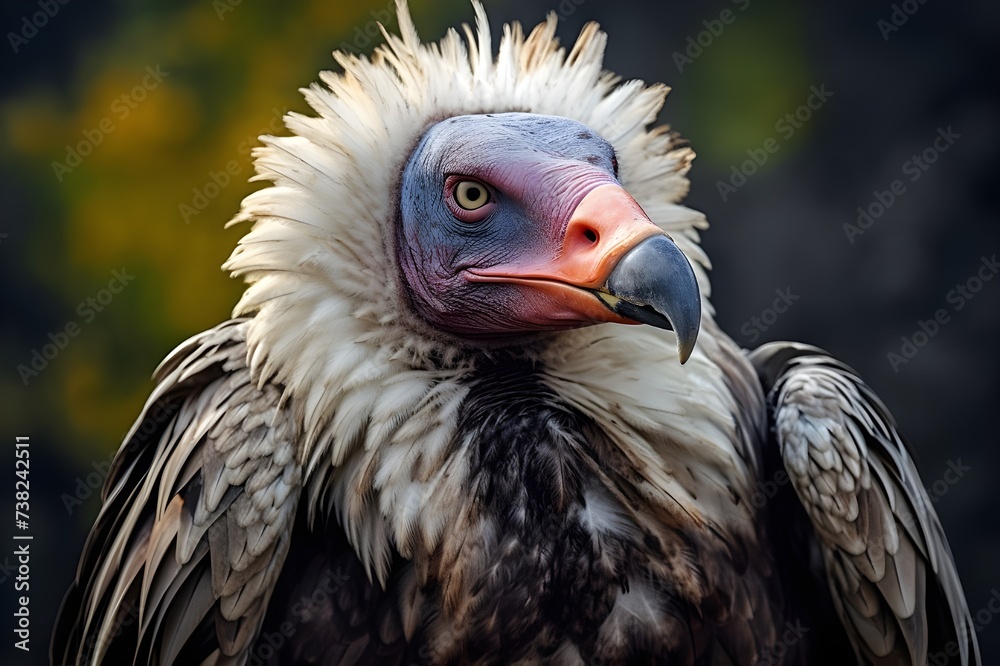 Dignified Vulture Scanning Close-Up View Dignified Vulture Scanning Close-Up View