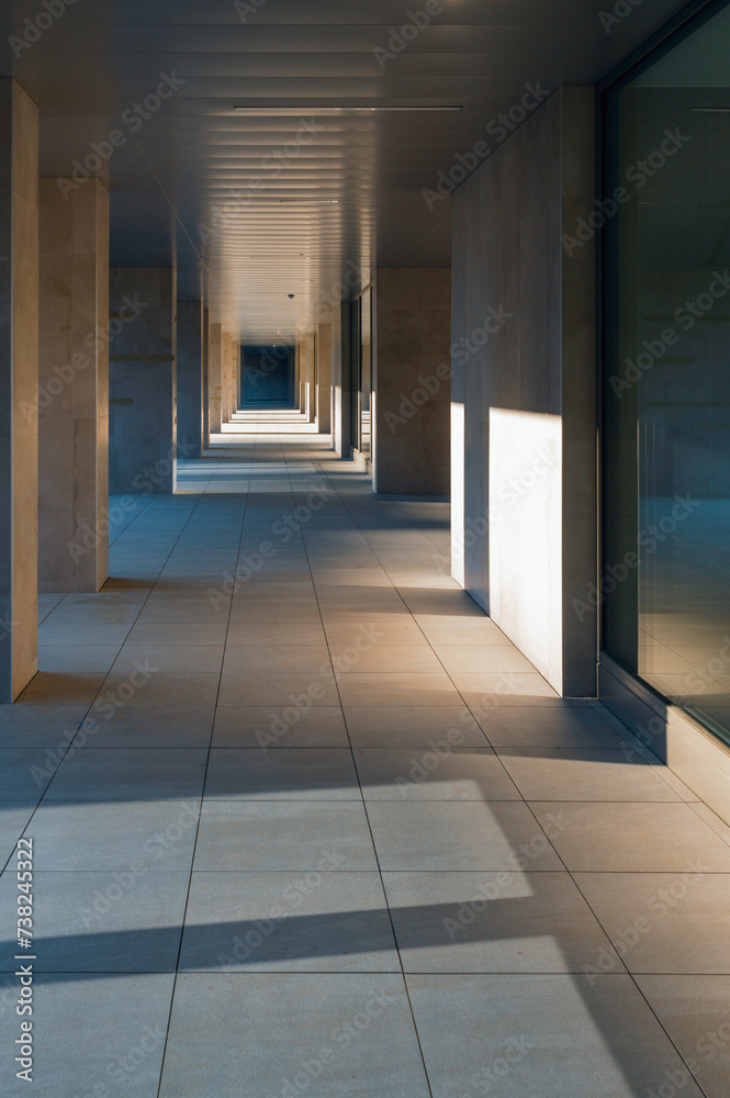 perspective  et architecture, le couloir
