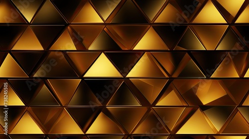 exquisite seamless pattern featuring a 3D effect  bulging gold on a black background