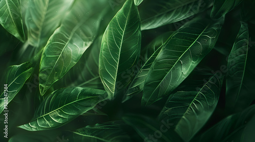 abstract green leaf texture nature background tropical, leaves of Spathiphyllum cannifolium, abstract green texture, nature background, tropical leaf, creative layout, green leaves, Generative Ai 