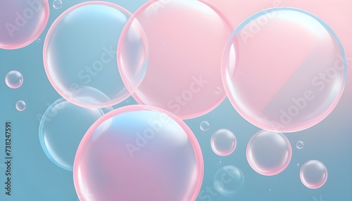 blue and pink color bubbles background.