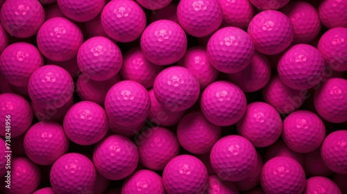Background with golf balls in Fuschia color.