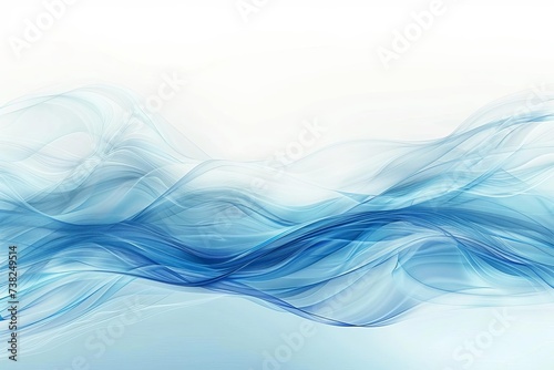 Abstract ocean wave design with blue tones. dynamic and serene water concept