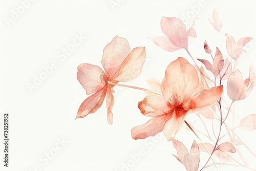 Watercolor floral illustration. artistic and elegant design element